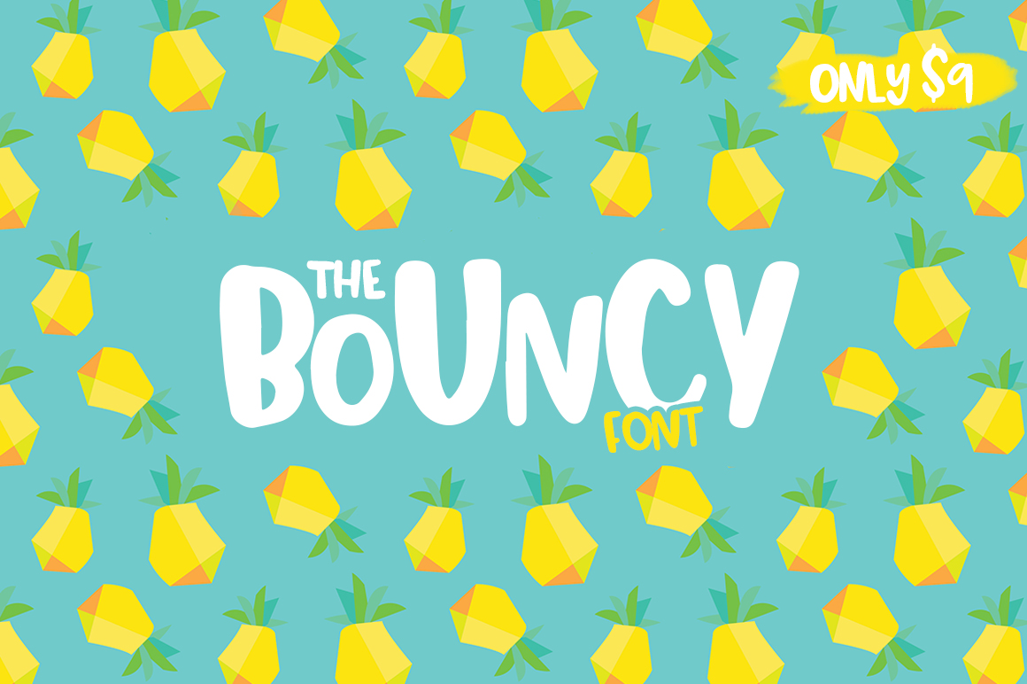 Bouncy: A Hand-Drawn Display Font for Joyful Editorial Design