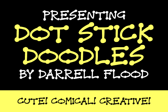 Dot Stick Doodles: A Cute Display Font for Campaigns
