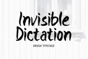 Invisible Dictation: A Bold Display Font for Campaigns