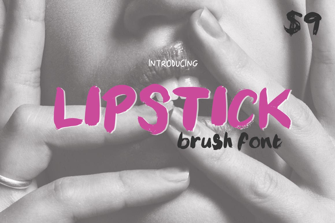 Lipstick Brush: A Textured Display Font for Editorial Design