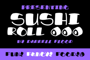 Sushi Roll: A Cute Display Font for Japanese Menus